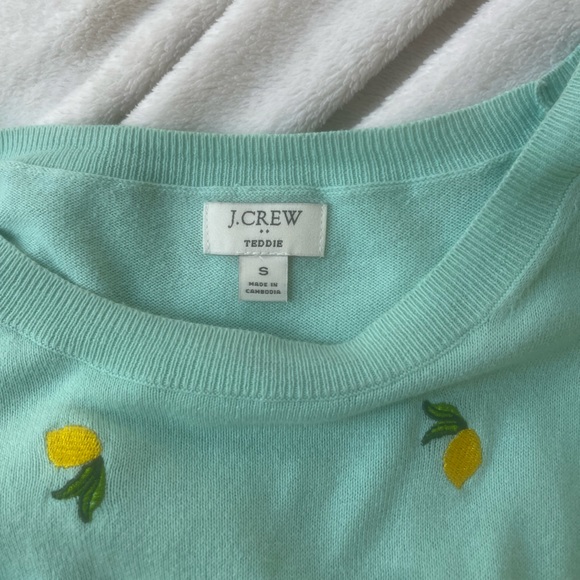 J.CREW LIGHT LEMON PRINTED SWEATSHIRT - Picture 6 of 6